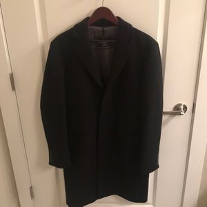 Express full length black wool jacket